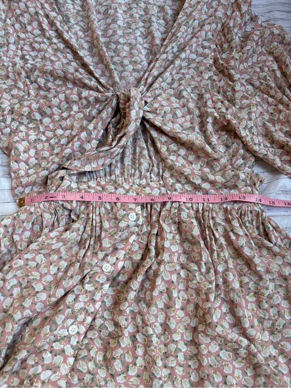 Faithfull the Brand Pink Floral Tie Mini Dress - Picture 6 of 11